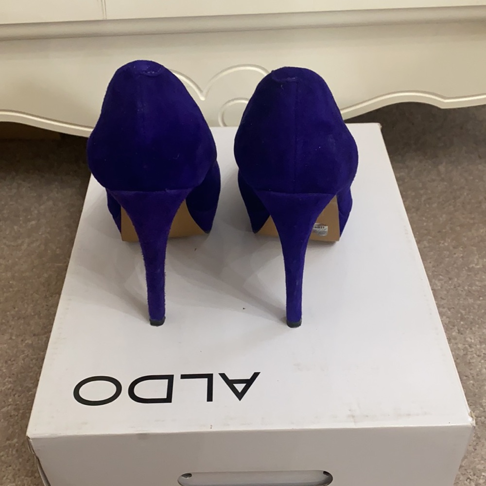Aldo Jonquiere Purple Suede Pumps (Size 5) - Picture 3 of 5